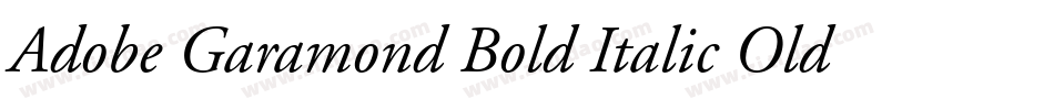 Adobe Garamond Bold Italic Oldstyle Figures字体转换